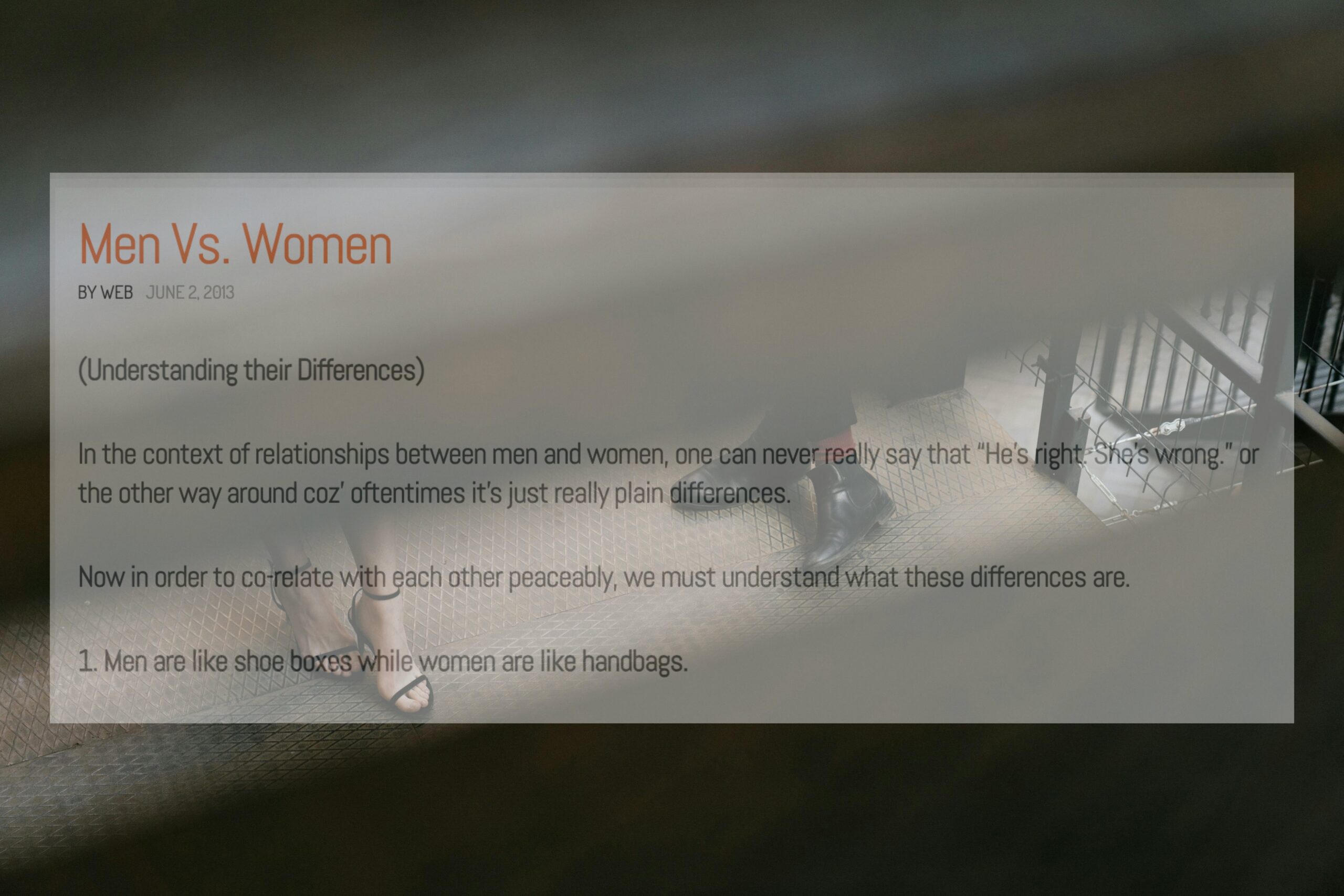 Men Vs Women